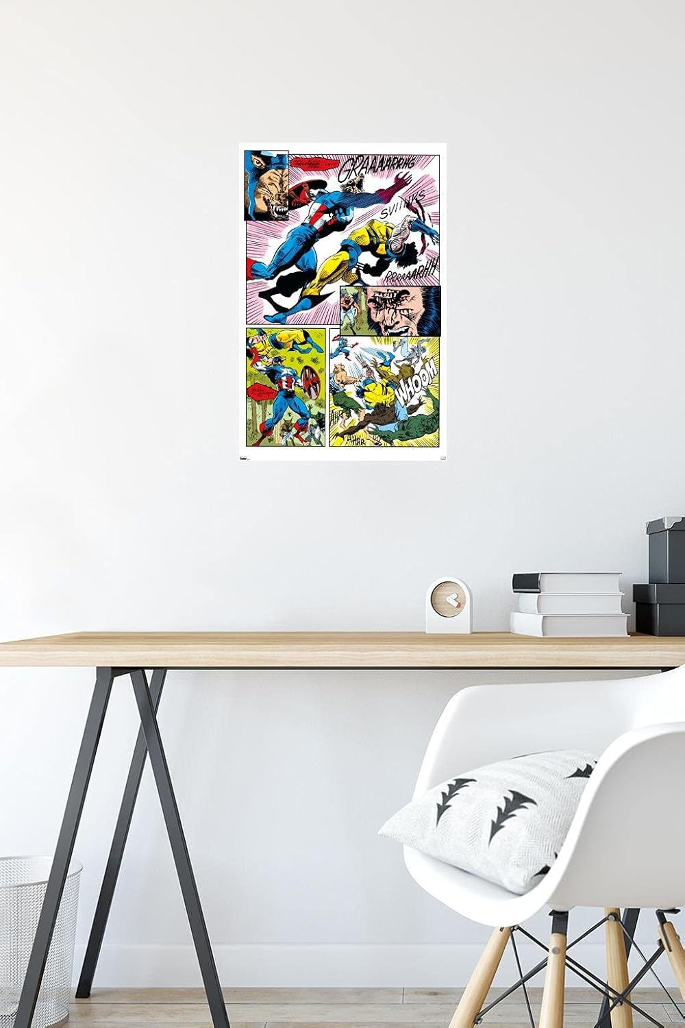 Trends International Marvel: Year of The Shield - Captain America Werewolf - Panel 1 Wall Poster, 22.4L x 14.7W, Premium Unframed Version