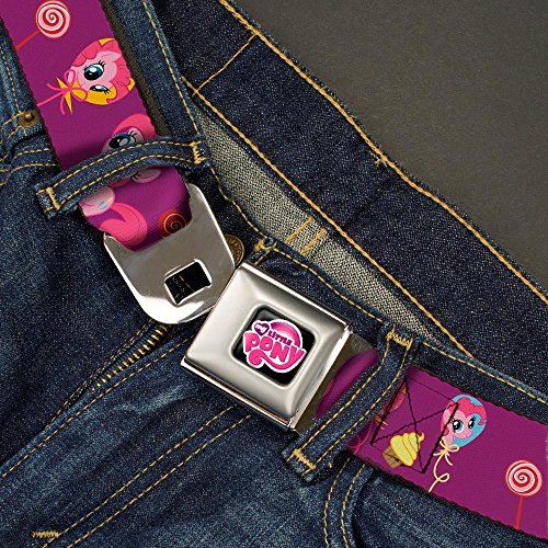 Image of Buckle-Down Seatbelt Belt - PINKIE PIE Balloons - 1.0 inch Wide - 20-36 Inches in Length