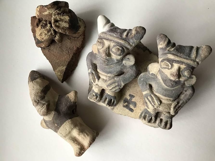 コレクター収集品 アンデス プレコロンビア チャンカイ文化 （蛙.人面）土偶 コレクター収集品 アンデス プレコロンビア チャンカイ文化 （蛙