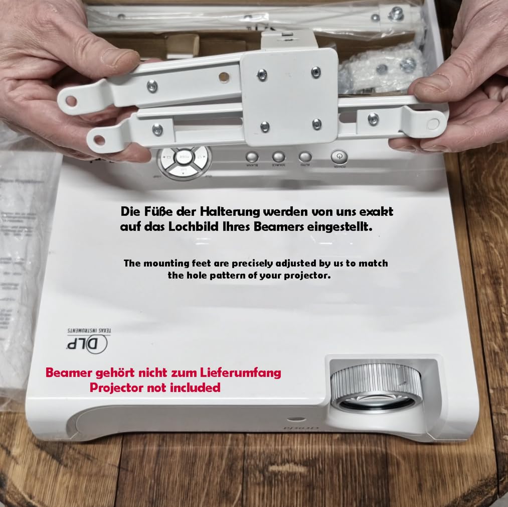 ELIX Support de plafond pour projecteur Viewsonic V52HD, LS7104KE, LX7004K spécifique au modèle, assure un ajustement précis et un montage facile (pour Viewsonic V52HD, LS7104KE, LX7004K)