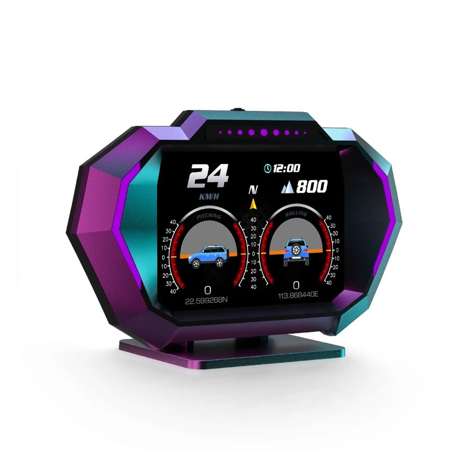 P24 Wyświetlacz Head Up Samochodowy HUD Z Ekranem LCD OBD2 Podwójny System GPS Prędkościomierz Wyświetlacz Head Up Dla Samochodu Z Wtyczką OBD2 łAtwy W MontażU