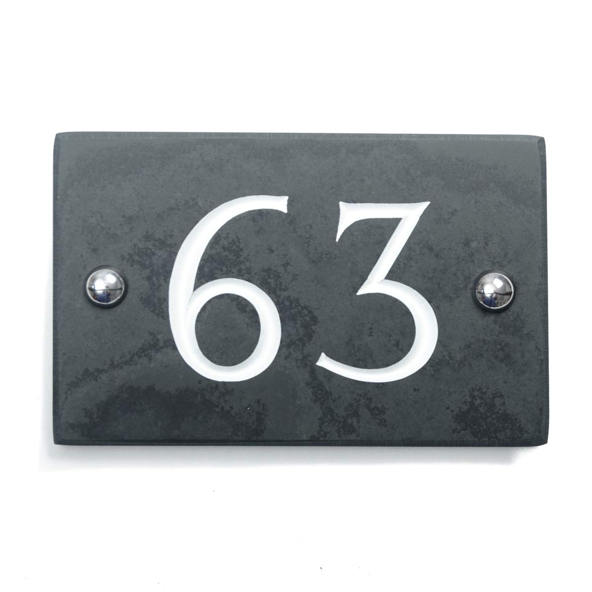 Slate Engraved House Number 63