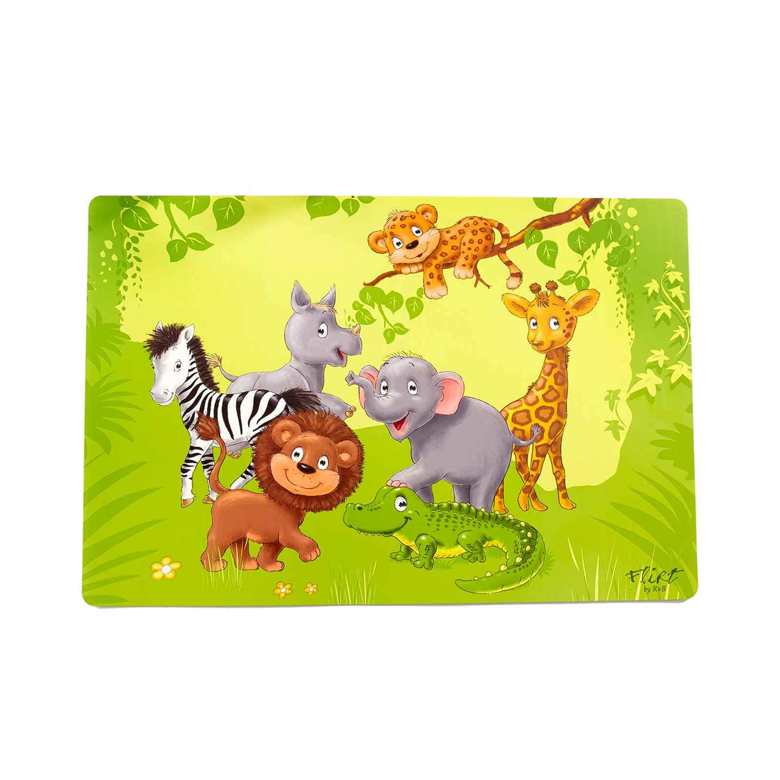 Ritzenhoff & Breker Platzset Dschungeltiere, 45 x 30 cm, Kunststoff – abwischbar
