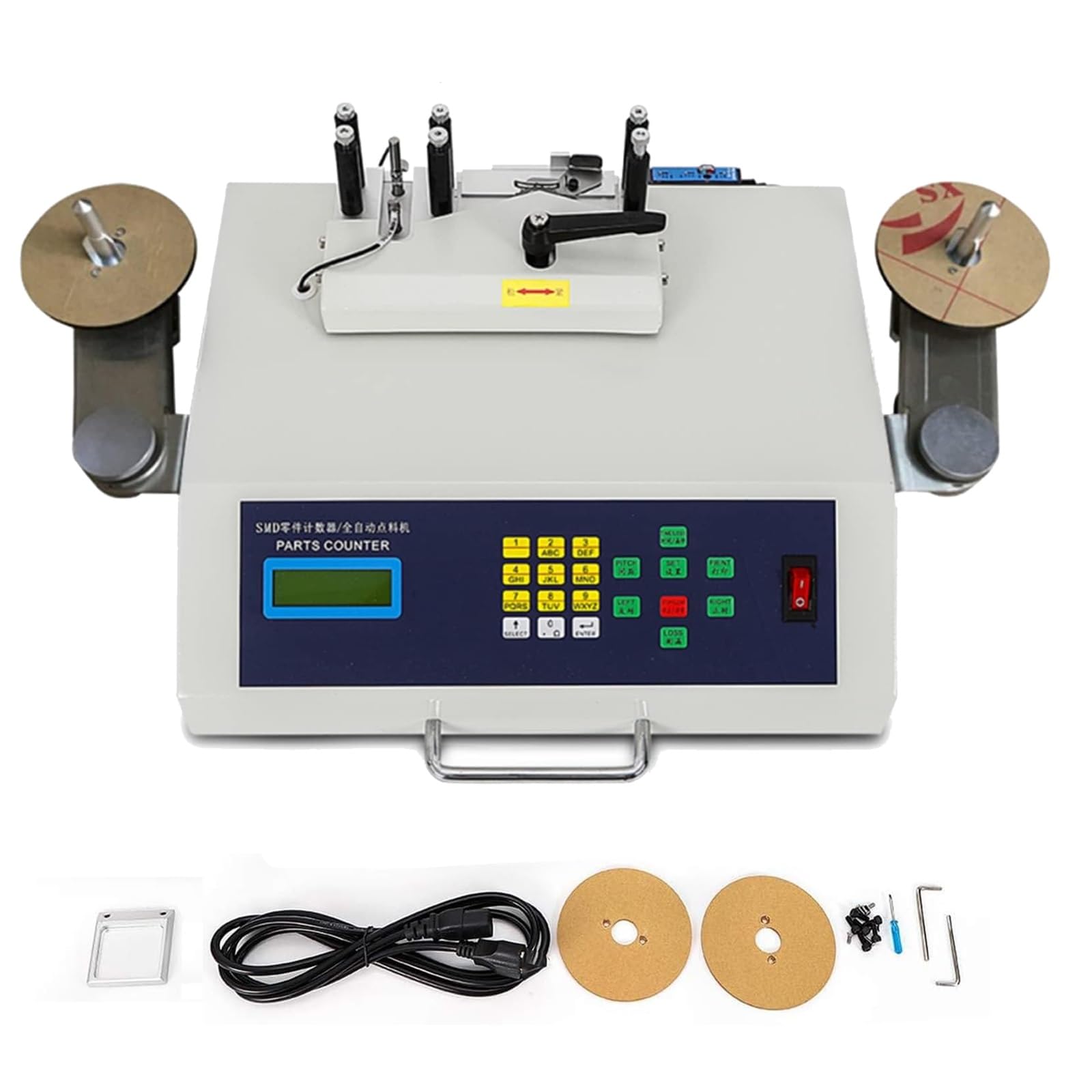 Automatischer SMD-Komponentenzähler, Zählmaschine mit digitaler Anzeige, Leckerkennung für effiziente Bestandsverwaltung, 30-W-Rollenteilezähler, für die mechanische Teileverarbeitung