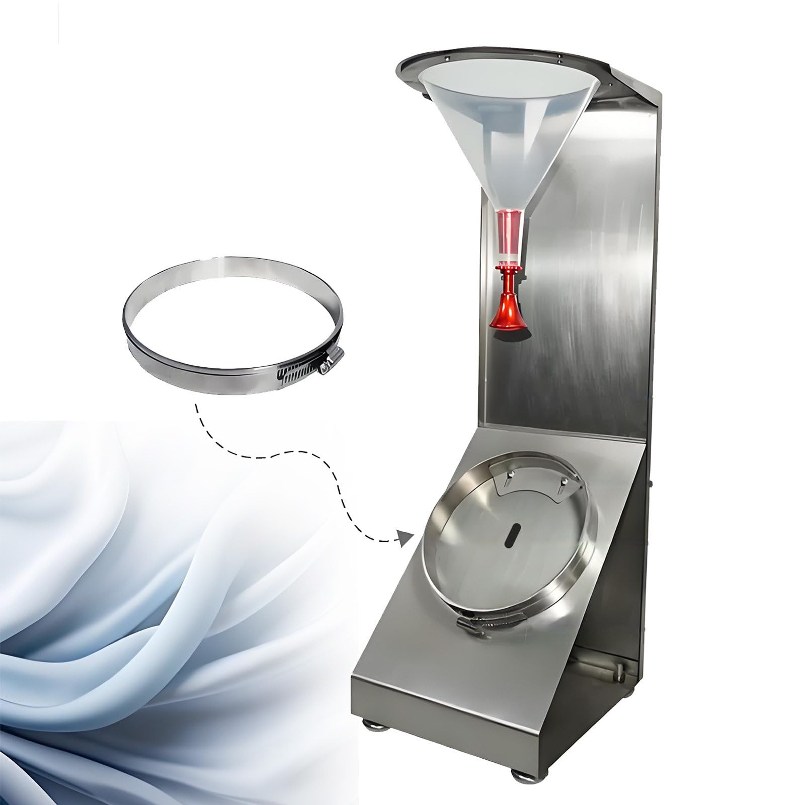 SICWEDIM Fabric Wetness Tester, 45° Waterproof Testing Equipment, Textile Fabric Spray Rating Tester, for Testing Wetness, Made of Stainless Steel, with Adjustable Nozzle