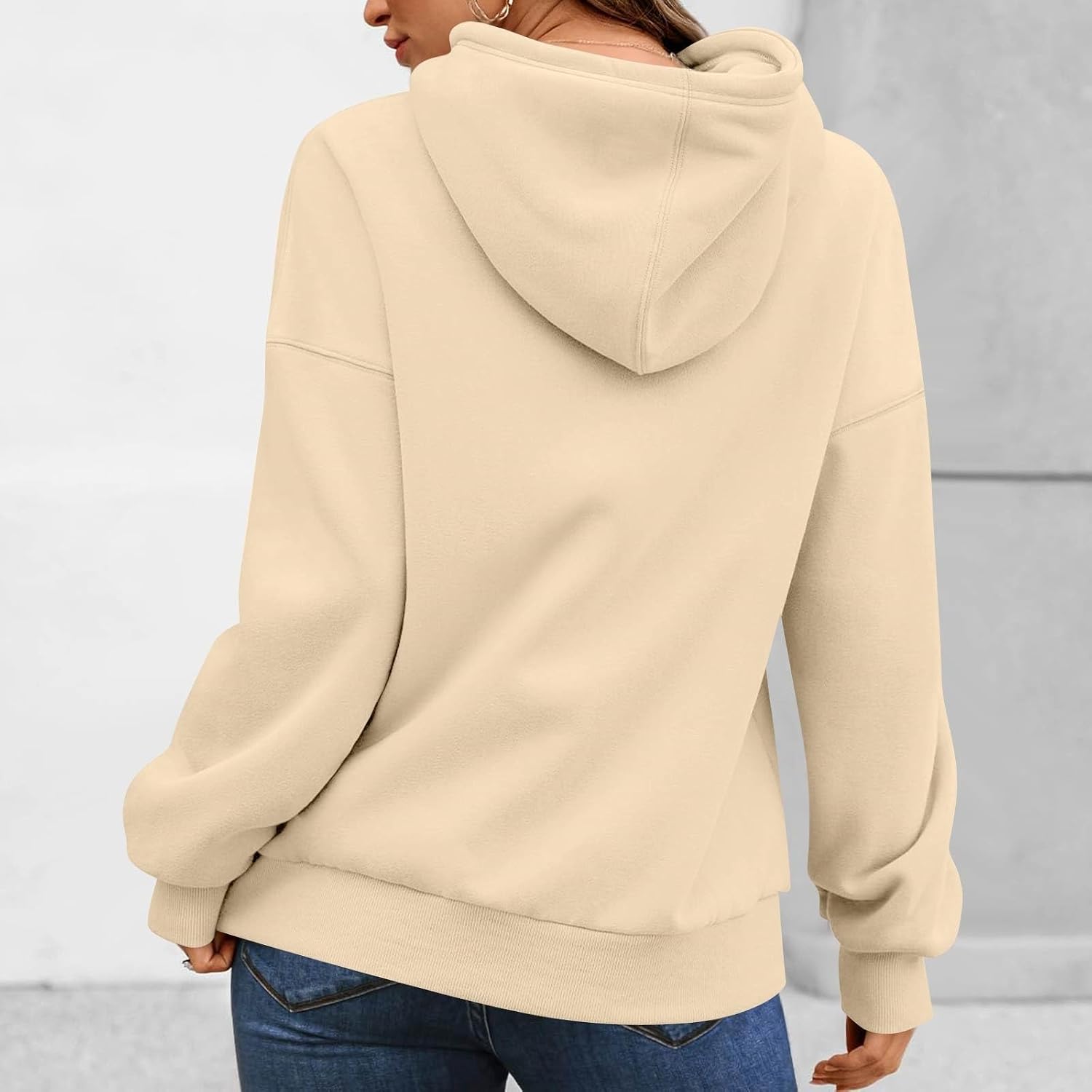 Womens Oversized Sweatshirt Long Sleeve Henley Pullover Tops 2025 Fall Casual Button Up Loose Fit Teen Girls Outfits
