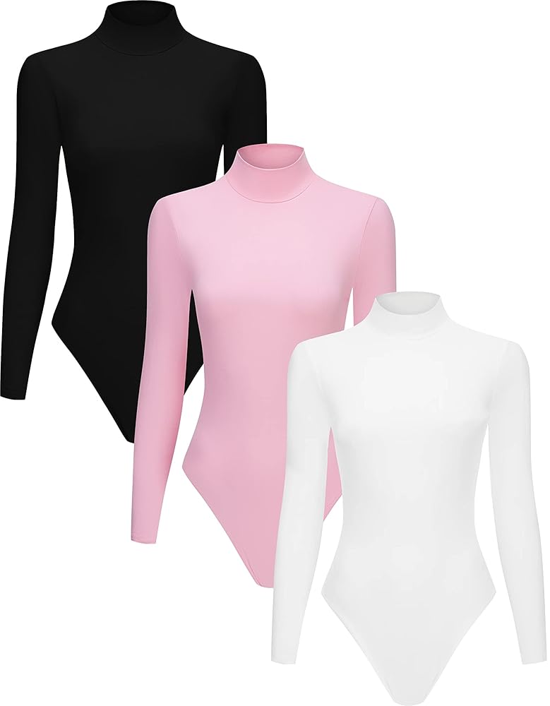 Amazon.com: Chongbaijia 3 Piece Women's Mock Turtle Neck