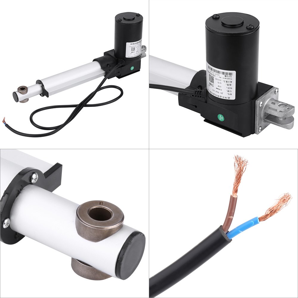 12V Actuador lineal Dominio pesado DC 6000N/4000N 150 mm Motor de accidente cerebrovascular de 6 pulgadas, de elevación industrial eléctrica, varillas de empuje de