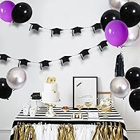 Vista 3 de Arco de globos morado, plateado metálico, negro, 121 globos morados y negros, globos cromados plateados para videojuegos, minero, cumpleaños