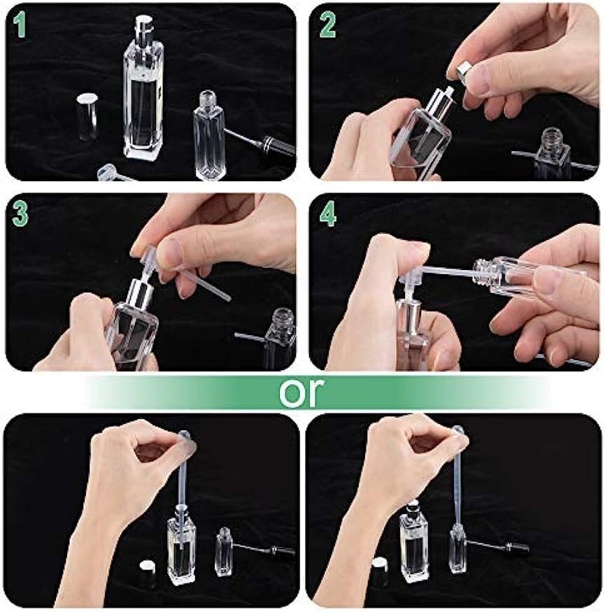 Mini Bottiglie Di Profumo Da Viaggio, Atomizzatore Di Profumo 6 Pezzi Bottiglia Di Profumo Vuota Riutilizzabile 10ml Minimo Formato Da Viaggio Portatile Bottiglie Di Profumo Spruzzatore Bottiglia Di P