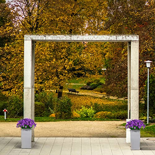 Ximiloor 21 Bundles Artificial Flowers Outdoor Uv Resistant Silk Flowers No Fade Fake Outside Flowers Plastic Greenery Faux Shrubs Garden Porch Window Box Home Decoration(Purple) #TOP3