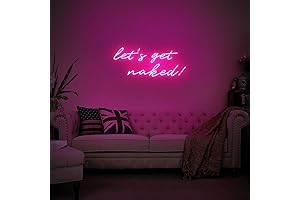 Let's Get Naked Neon Sign: Illuminate Your Space with Daring Radiance!