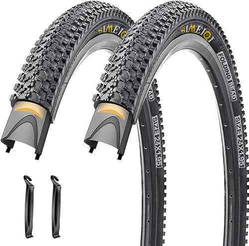 Miniatura 9 de 24 X 1.95 Inch Folding Bike Tires with 3mm Anti Puncture Proof Protection for Mountain Bicycles
