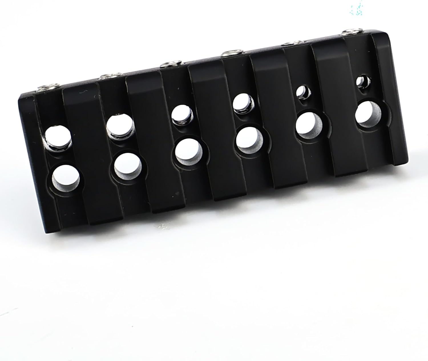 Brass 6 String Headless Bass String Locks CNC Machined 9mm (3/8 inch) String Spacing Bass Guitar Locking Nut for Headless 6-String Electric Bass Guitar Replacement Parts （Black)