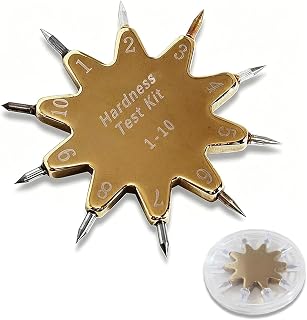 Hardness Test Kit, Portable 1-10 Scale Tester Pen with Ten Star Design, Mineral Identification Tool for Industrial & Gemstone Use, Rock Scratch Testing Kit for Geologists, Collectors