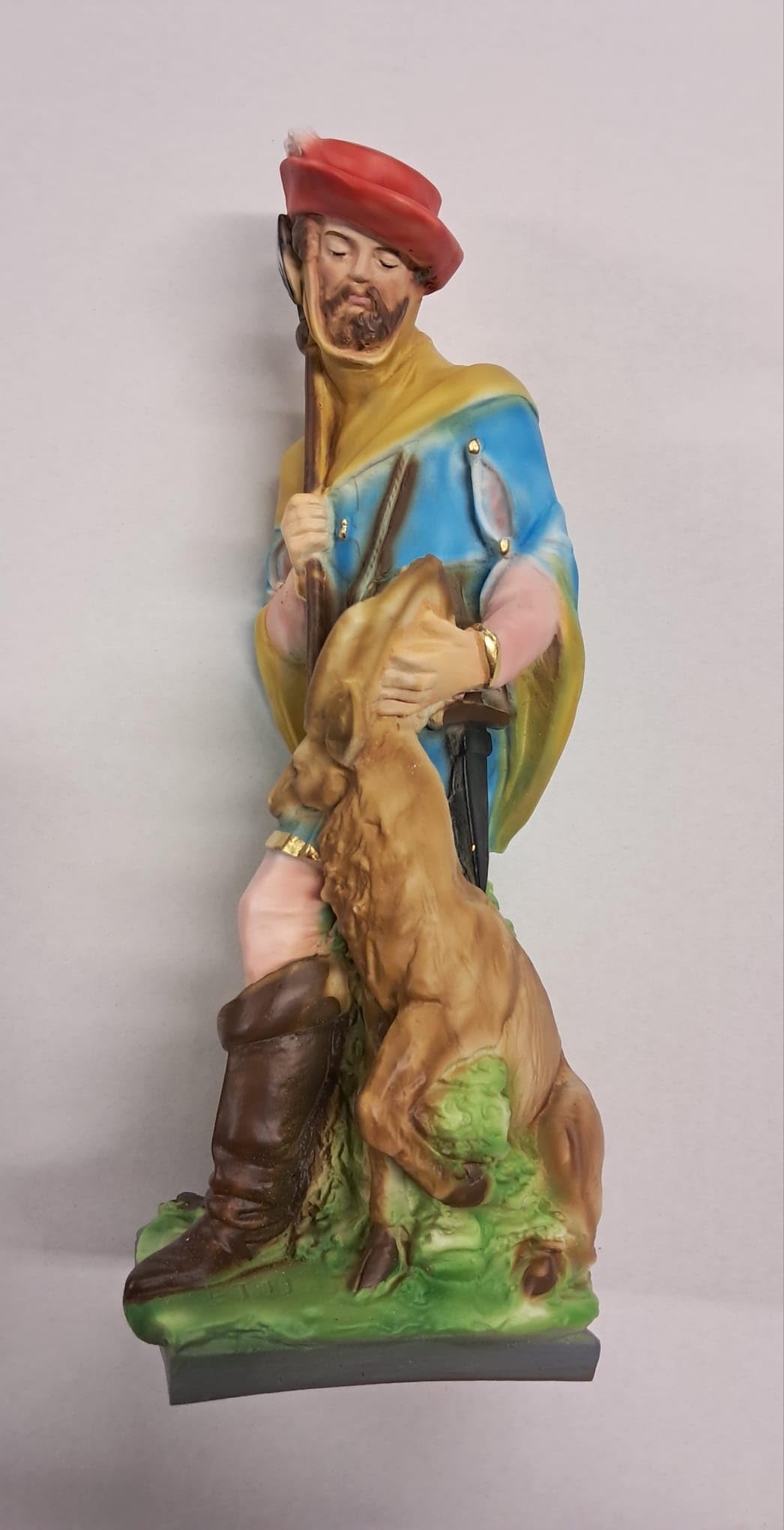 Generico ArteSacracaravaggio Statua di Sant' Uberto cm 30 (11,81 inches) in marmo resina piena decorata a mano di produzione artigianale italiana