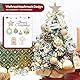 Dewur Mini Weihnachtsbaum Kleiner mit Beleuchtung LED Tisch künstlich geschmückt für Weihnachten Deko (40cm Champagner Gold)