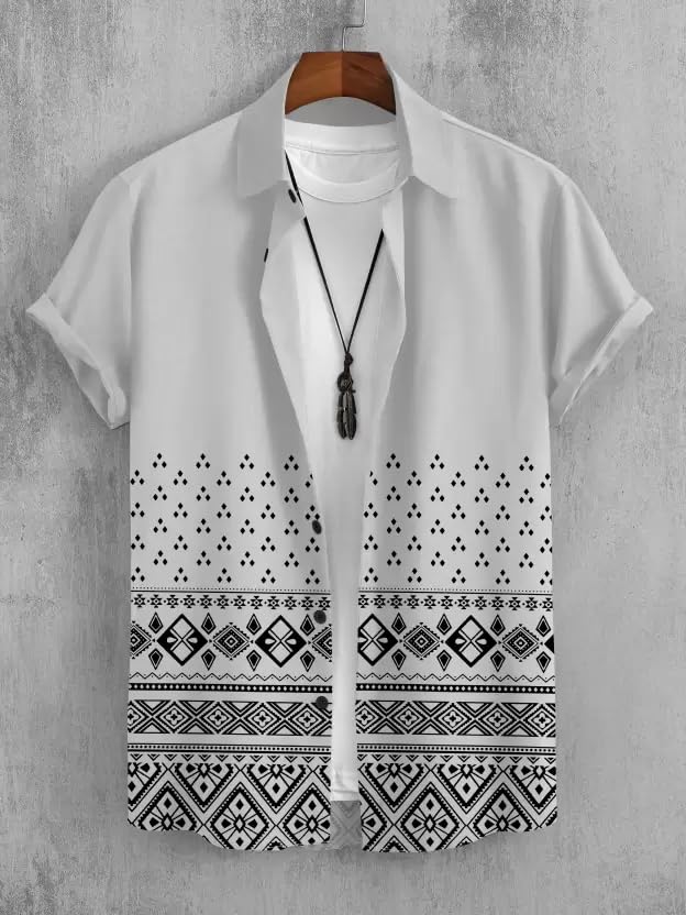 Image of Men's Lycra Digital Print Casual Shirt