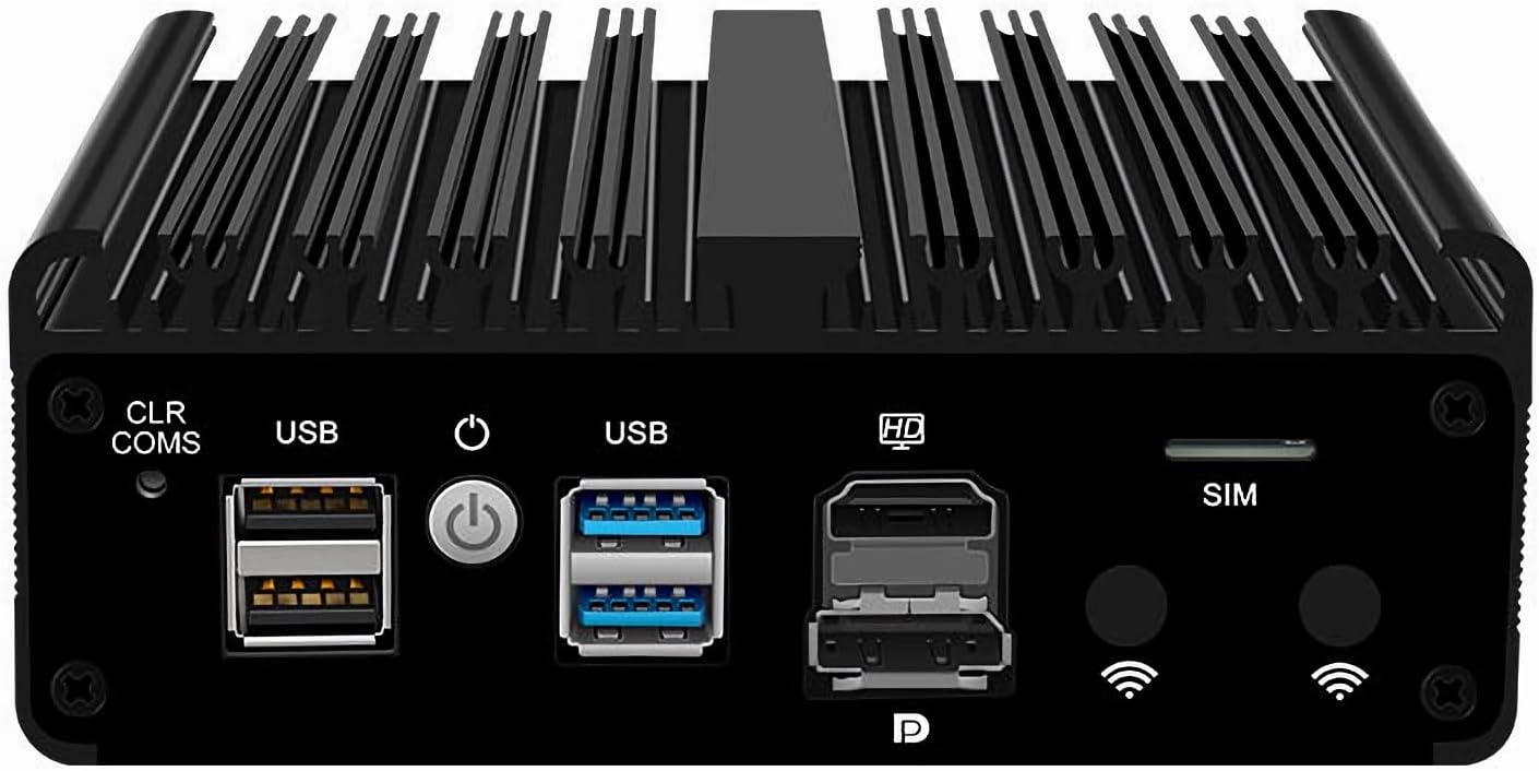 Firewall Micro Appliance N150,4X i226-V 2.5G Fanless Mini PC,4*USB,HDMI,DP,1*RJ45 COM,WiFi Solt Industrial PC,8GB DDR5 128GB SSD