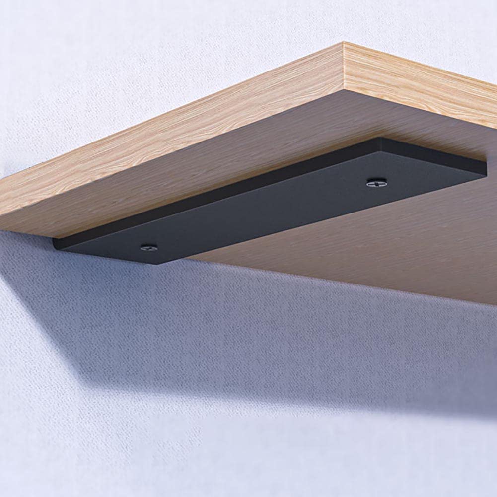 Invisible Montado En La Pared Soporte De Estante De Trabajo Pesado Soportes De Ángulo Recto 150mm 200mm 250mm 300mm Bisagras para Muebles para Estantes Flotantes Estantería Abierta (4 Piezas)