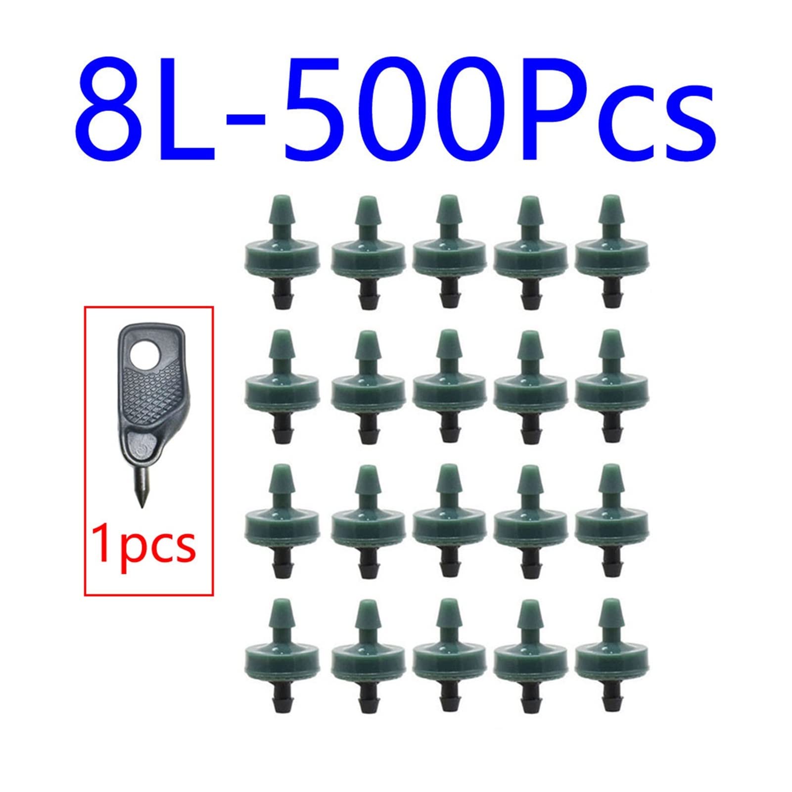 Serra Micro irrigazione a Goccia 500-200 Pezzi 2L 4L 8L. Compensazione della Pressione Dripper Automatic Drip Regolatore di irrigazione Giardino Annaffiatura Trasmettitore di Flusso costante