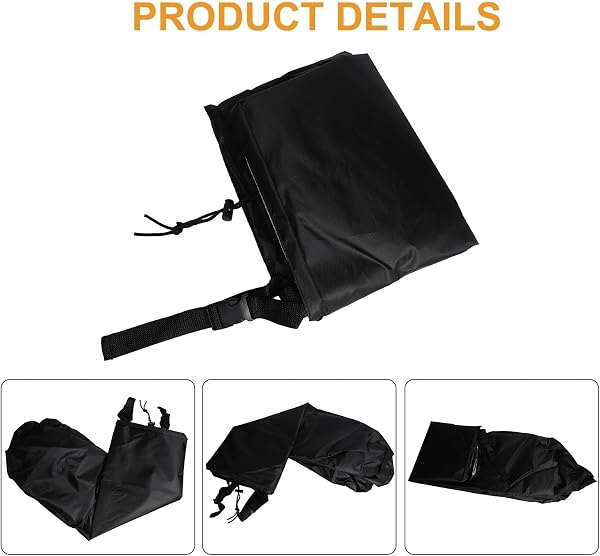 Glewi Funda para estufa de gas para exteriores compatible con quemadores de propano, cubierta de tela Oxford 210D con cordón y hebilla (15.7 x 15.7 x 30 pulgadas) - 5