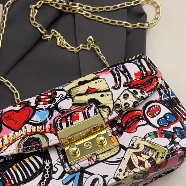 Bolso de hombro estampado de moda para mujer miniatura 5