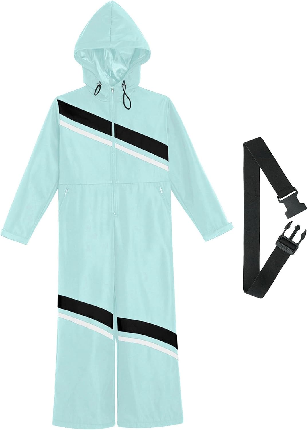 Kids Boys Girls One Piece Ski Suit Waterproof Snowsuit Overalls Snowboard Jumpsuit Coverall Light Green 10 Years