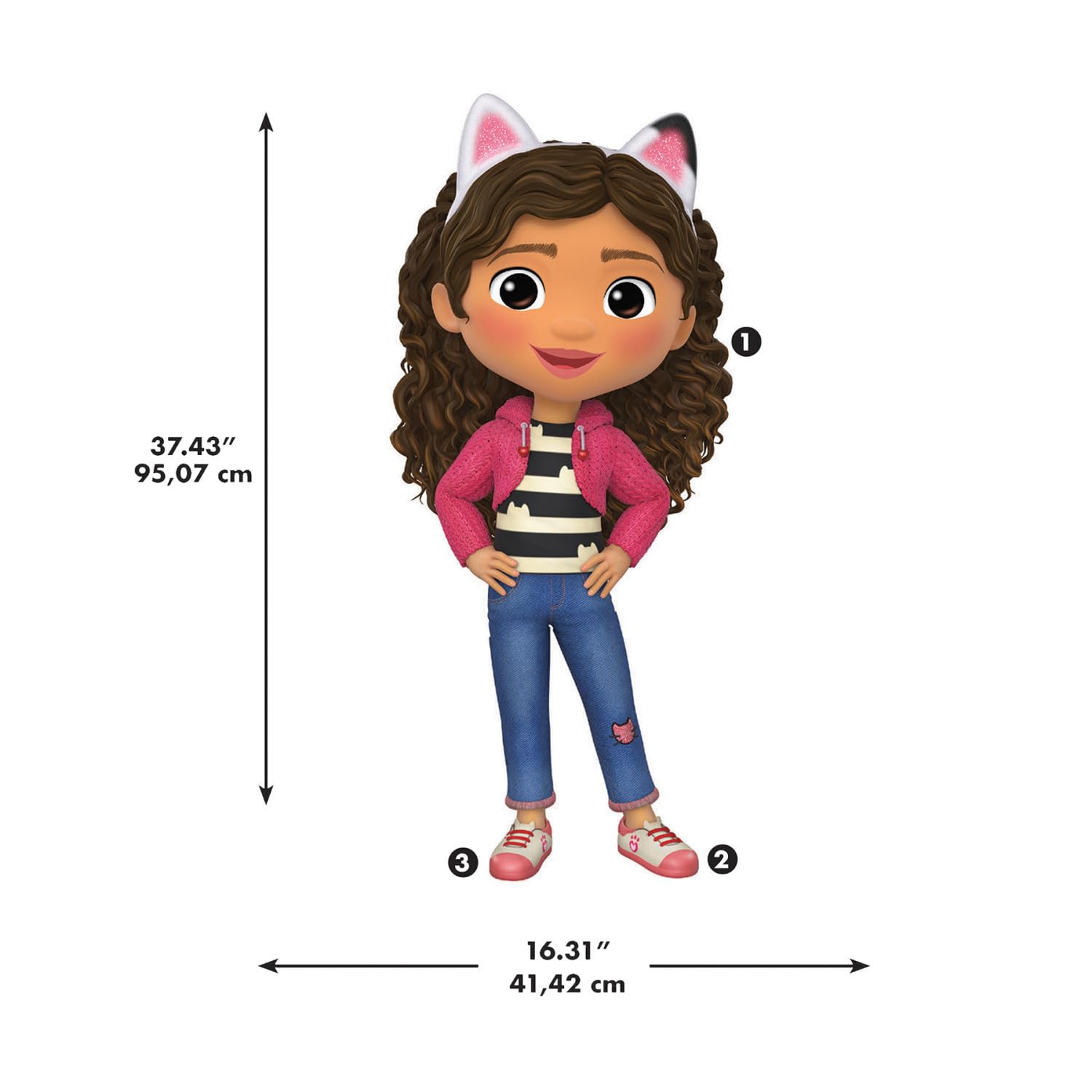 Gabby's Dollhouse RMK5453GM Giant Gabby Decal, Pink : Amazon.sg: Toys