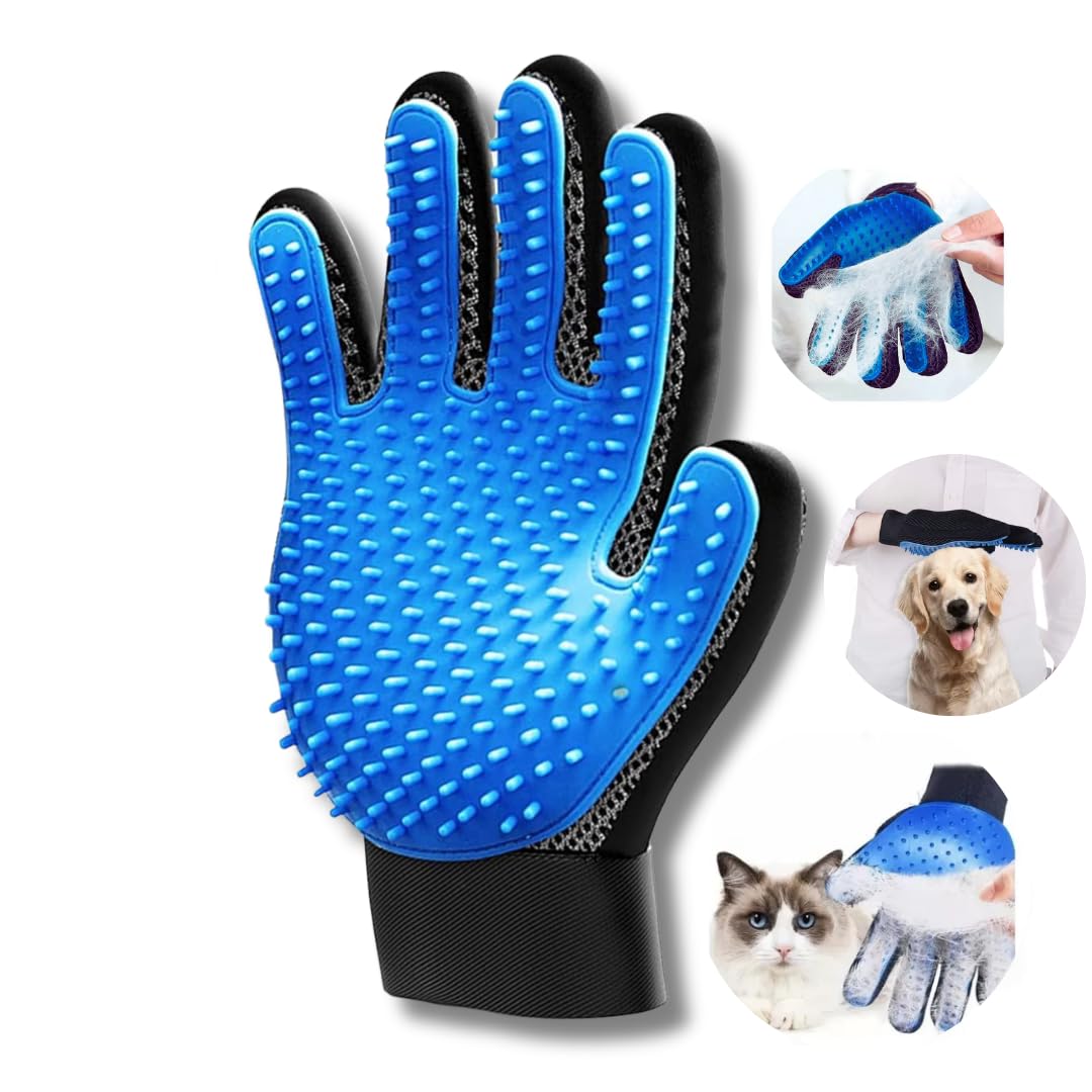 Genérico Guante Cepillo para Gatos Perros o Mascotas - Quita Pelos Peine Manopla Quitapelos de Gato o Perro Pelo Corto o Largo | Elimina el Pelaje de Forma Suave