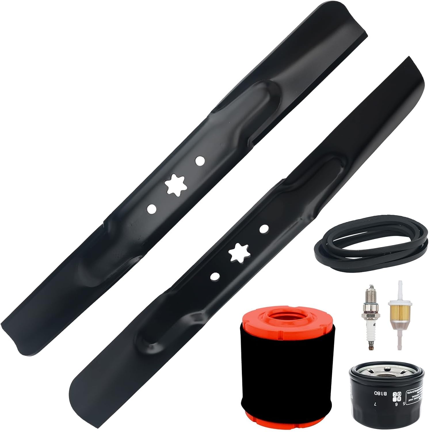 42" 3-in-1 Kit for Troy-Bilt TB42/Super Bronco/Pony 42X, Craftsman T1300, Cub Cadet XT1-LT42 942-04308 Blades + 937-05066 951-12690 Air Filter Fuel Filter + 954-04060C Belt