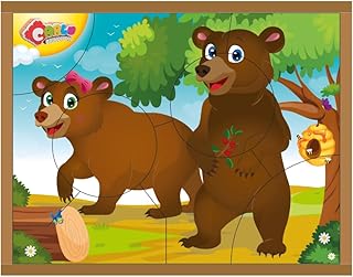 Carlu Brinquedos - Casal Ursos Quebra-Cabeça da 9 Peças, 4+ Anos, Multicor, 1283