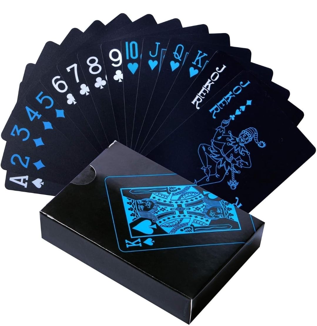 Water Proof Poker Playing Cards, Black, Pack of 1 (2) (B0D7VRZNRC) Amazon Price History, Amazon Price Tracker