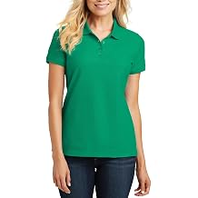 JustBlanks Womens Polo Shirts Short Sleeve Polo T Shirts Pique Polo Shirts for Women T-Shirts 4-Button Polo Tee