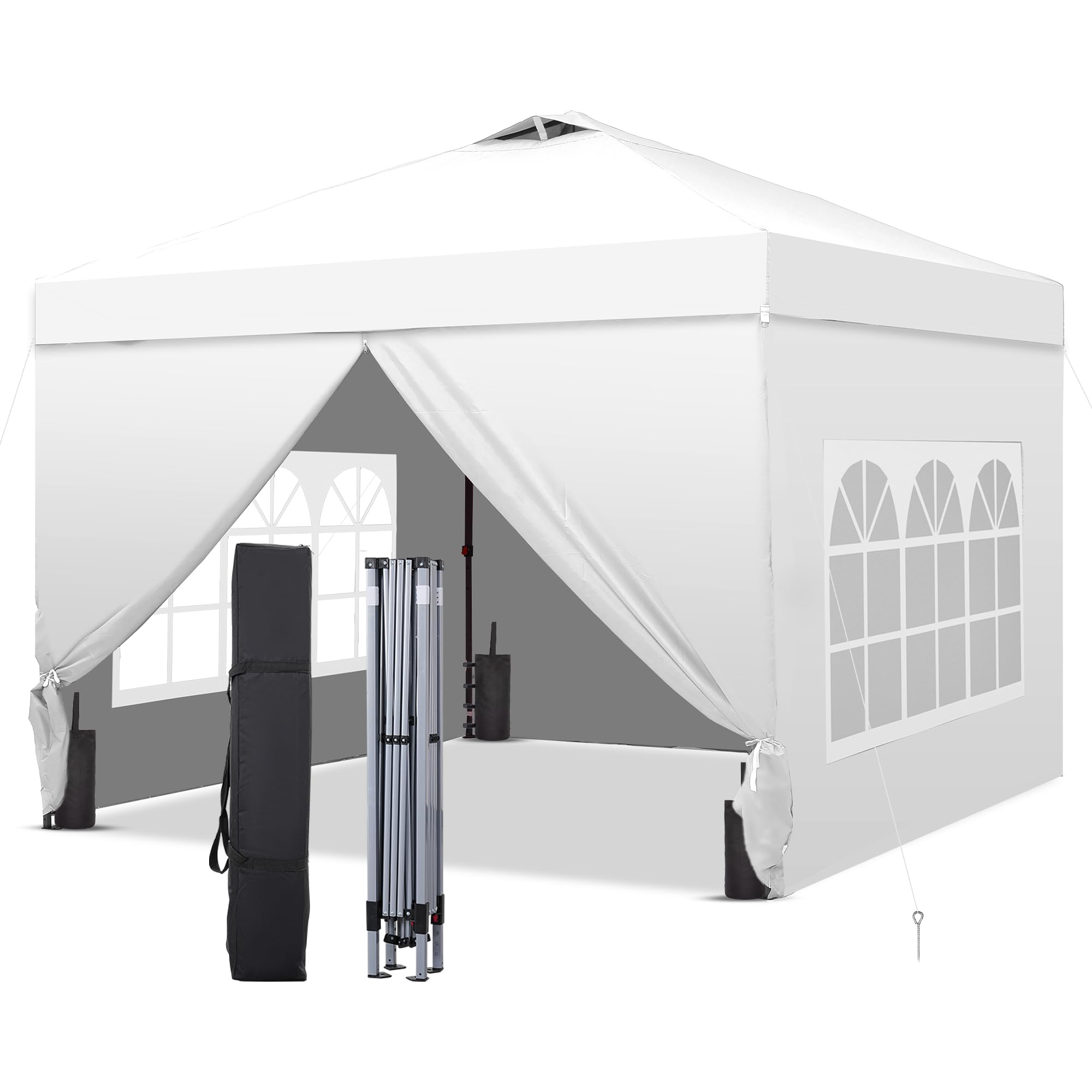 GDY 10x10 Pop Up Canopy Tent with 4 Sidewalls