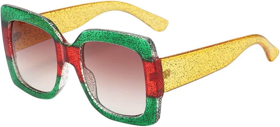 NEW Oversized Square Luxury Sunglasses Gradient Lens Vintage Women Fashion (C)