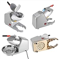 Vista 5 de Trituradora de hielo eléctrica Máquina de afeitar de hielo Eléctrica Nieve Cono Fabricante Profesional Doble Cuchillas Máquinas de Hielo Afeitado