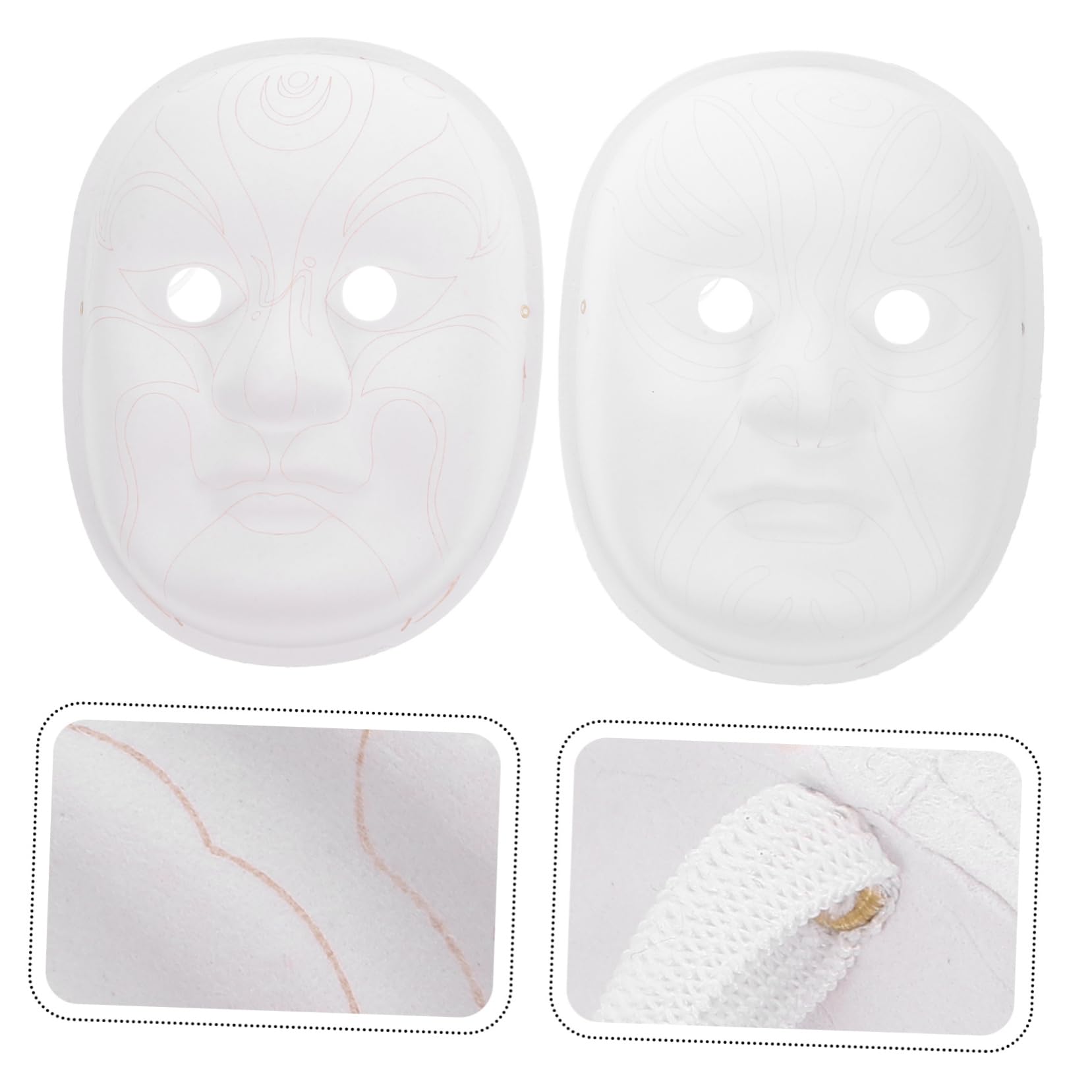 BESPORTBLE 6 Pezzi Maschere Pulp Opera Pechino in per Adulti Decorazione per Feste e Halloween con Confortevole Kuang Yin e