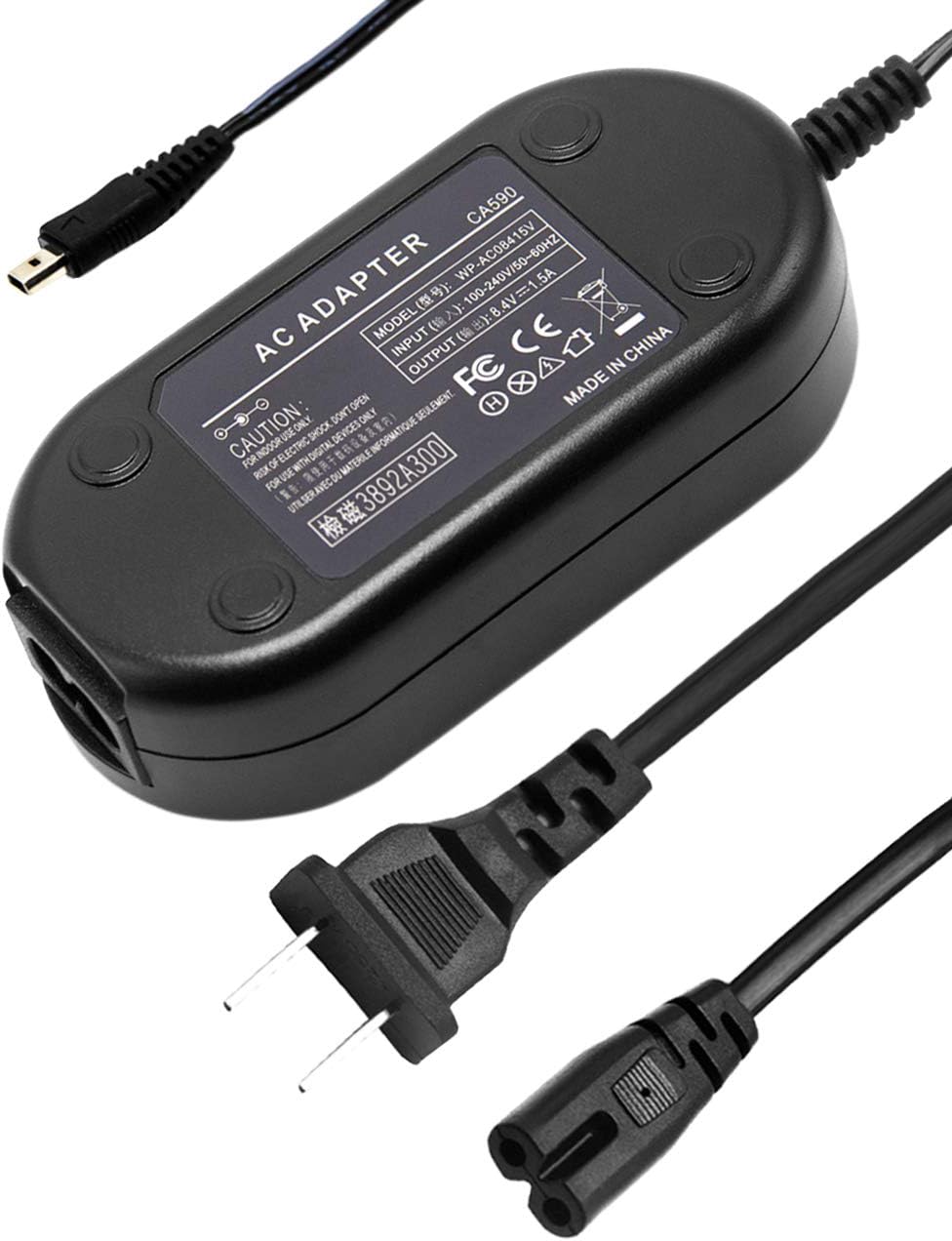 SinFoxeon CA590 Replacement AC Power Supply Adapter Charger for Canon FS10, FS11, FS100, VIXIA HF R10, HF R11, HF R100, ZR800, ZR830, ZR850, ZR900, ZR930, ZR950, ZR960