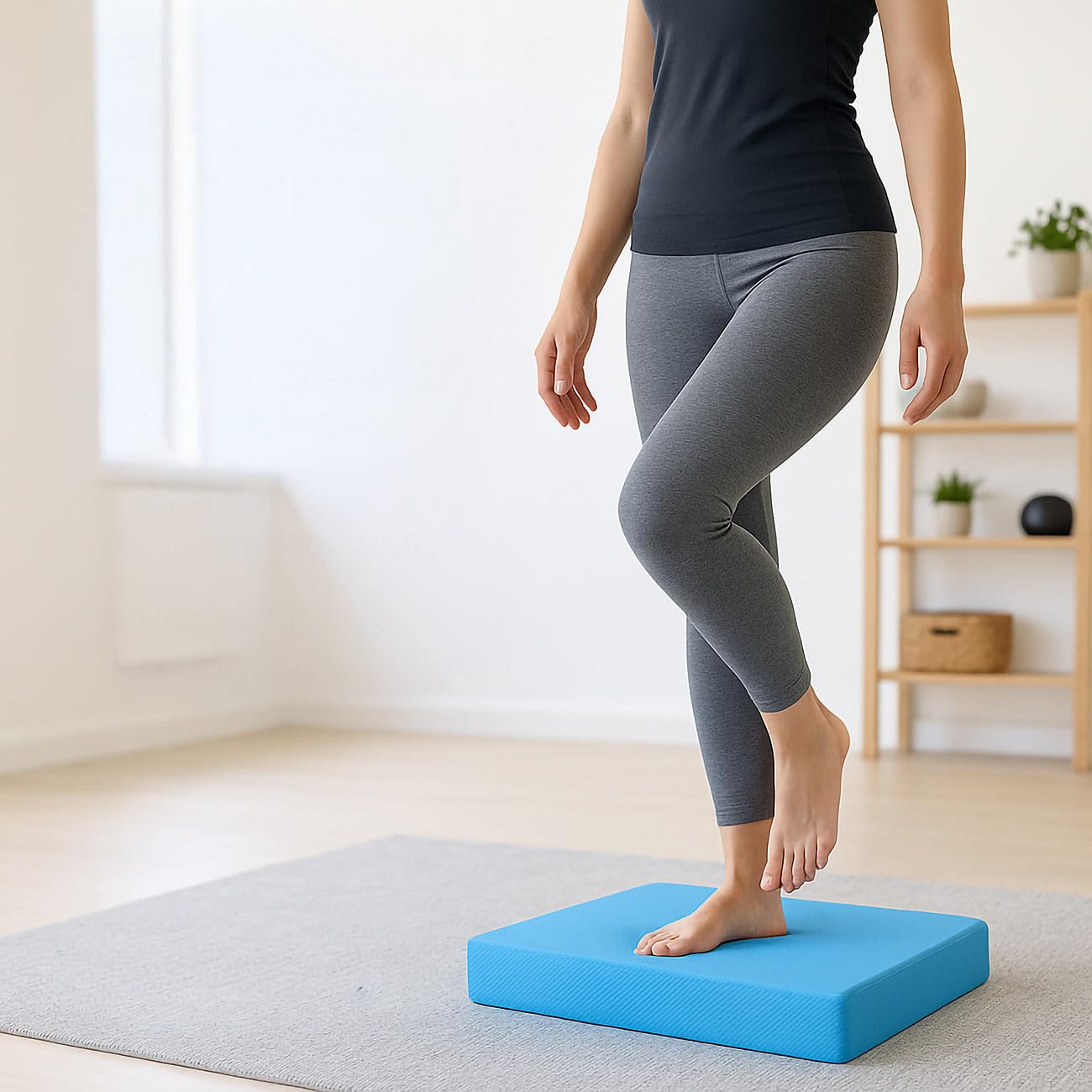 Newgen Medicals Balancekissen: XXL-Balance-Pad für Stabilitäts- und Koordinations-Übungen, 48 x 38 cm (Balance Board, Fitness-Kissen, Studio)