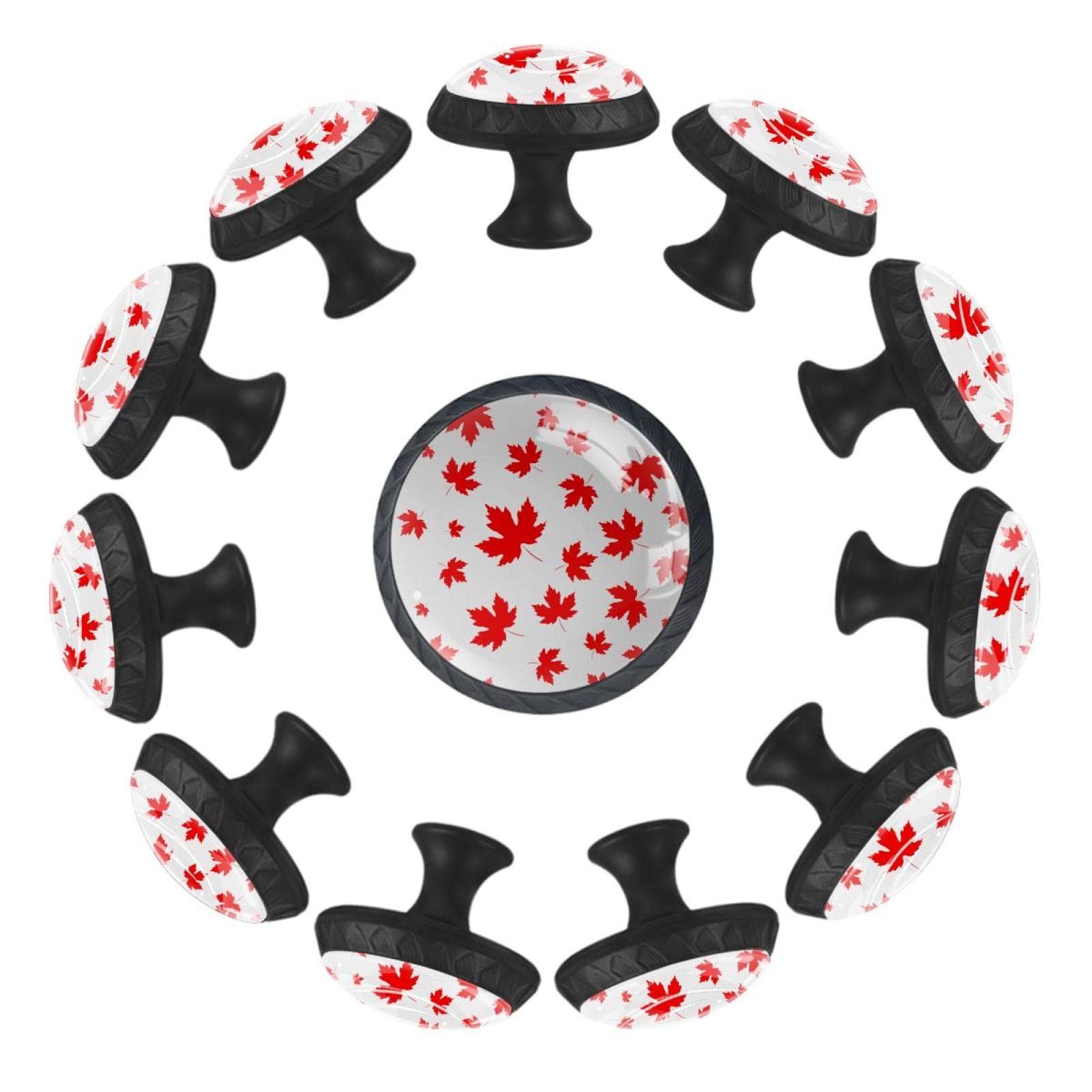 Boutons de poignées érable rouge pour remplacer et sublimer vos tiroirs démodés x12