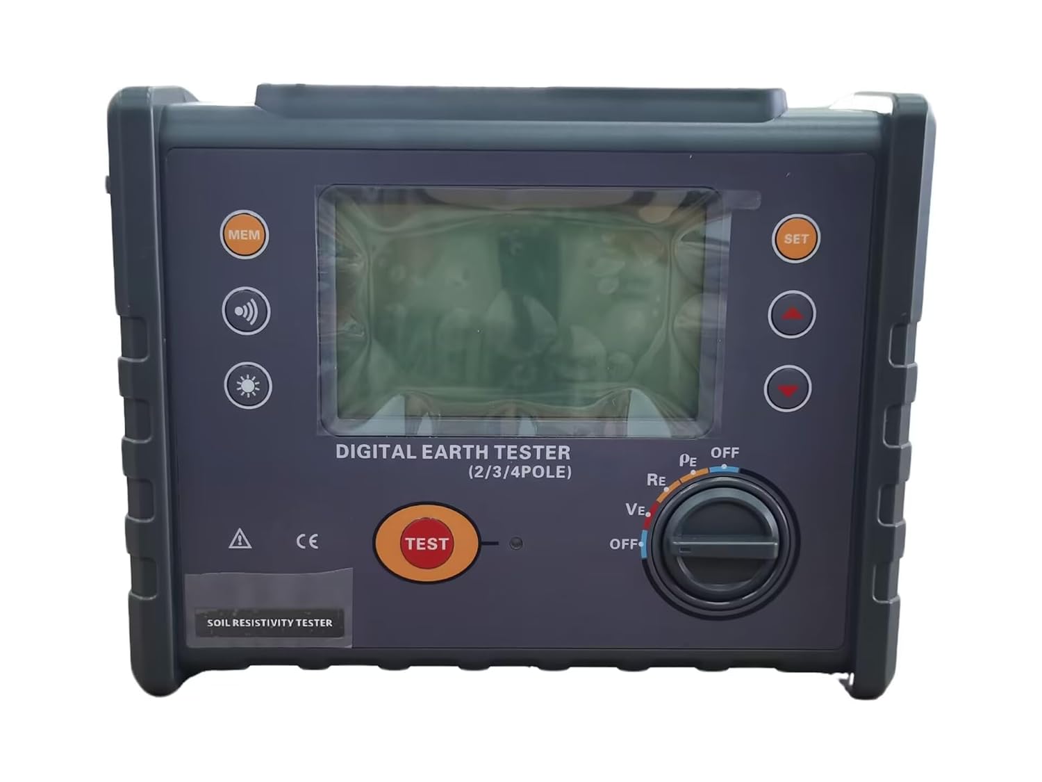 Digital Soil Resistivity Tester 4 Wire Earth Resistance Tester with Test Frequency 128Hz Resistance 0.01Ω-30.00KΩ Soil Resistivity Range 0-9000kΩm 2‑Pole 3-Pole 4-Pole 500 Groups Storage
