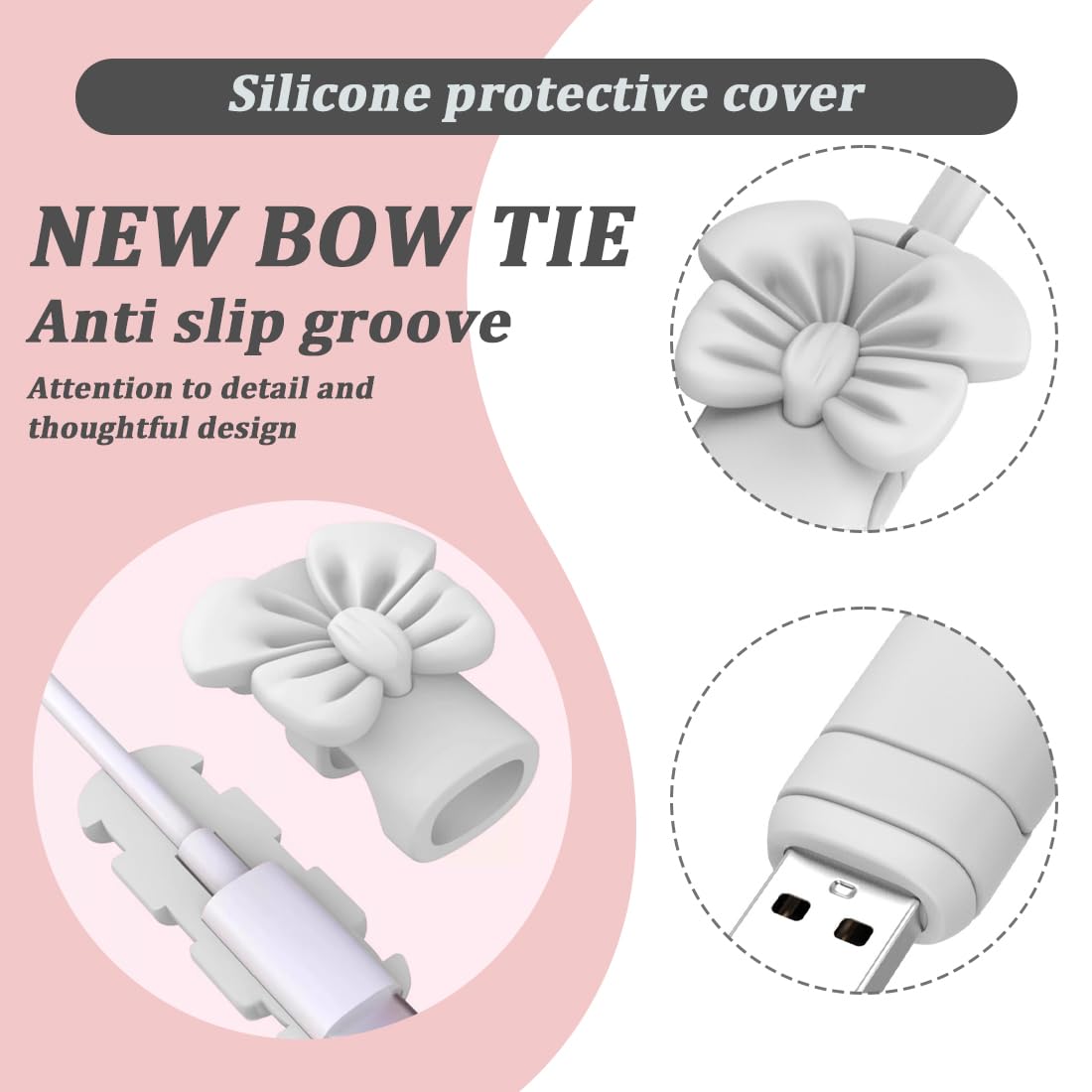 Salvacavi per Caricabatterie, 2 Paia Cable Protector,Copertura Protettiva per Cavi, Salvacavo per Caricabatterie, Flessibile Silicone Micro USB Protector