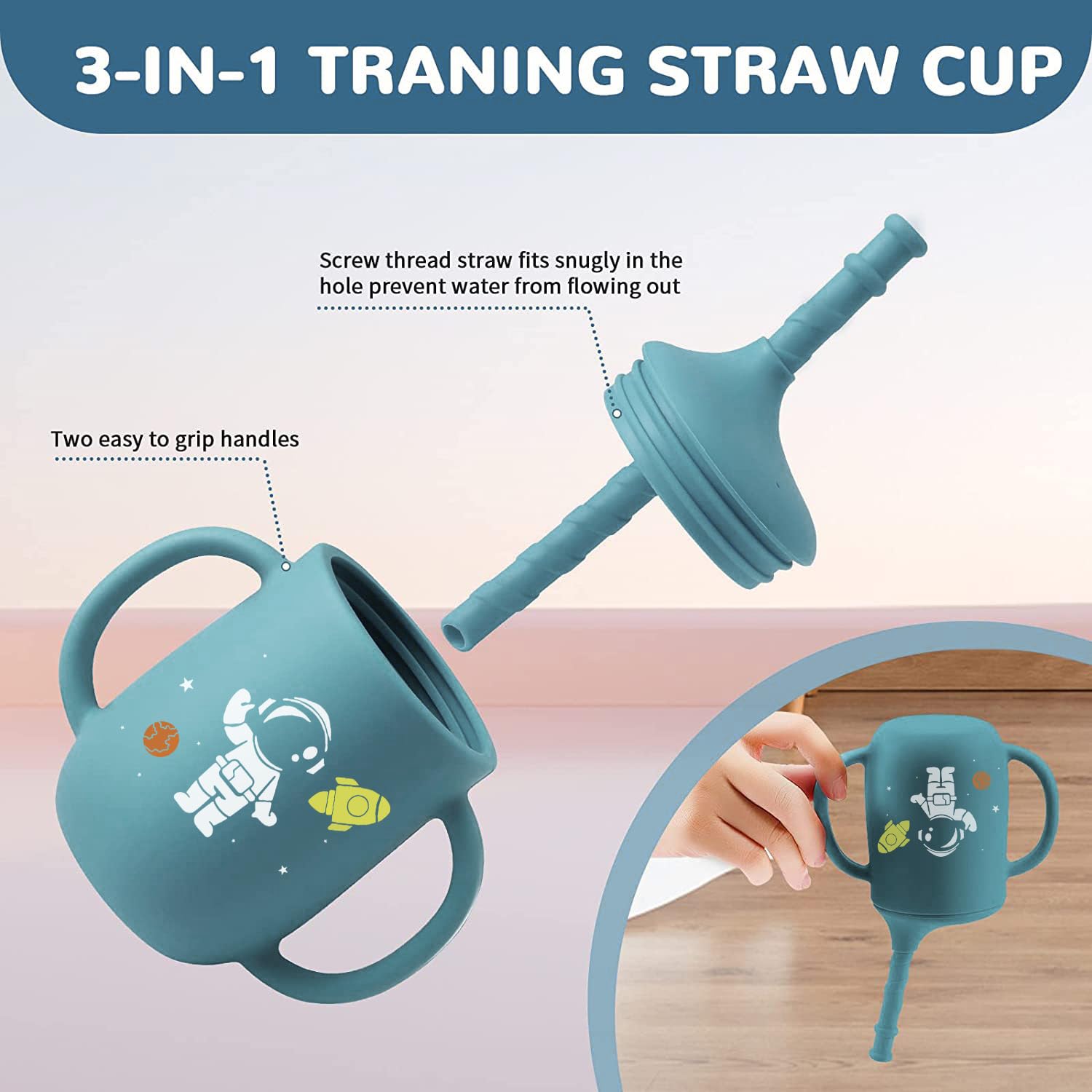 Baby Weaning Set including Pattern, Suction Bowls Sets, Silicone Baby Feeding Set - Image 4