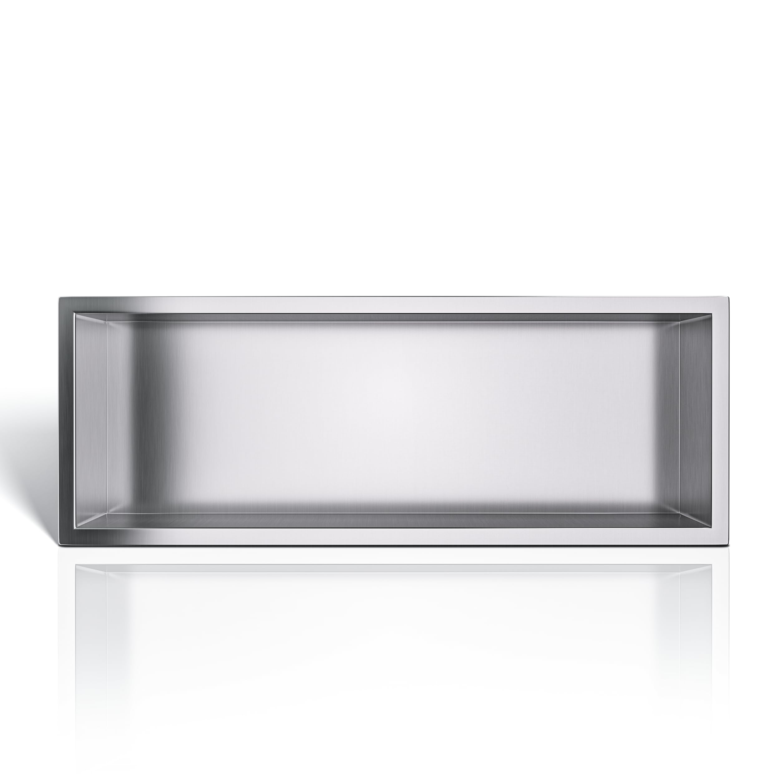 Wall-Box One Duschnische 60 x 20 x 10 cm, Edelstahl AISI 304 | Edelstahl AISI 304, Rahmen 18,7 mm, 1 % Gefälle, 100 % wasserdicht, 10 J. + 2 J. Beschichtung