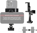NEEWER Metal Phone Tripod Mount Adapter with Arca QR Base, Cold Shoe, 360° Swivel 180° Tilt, Phone Holder Compatible with iPhone 17 Pro Max 16 15 Samsung Galaxy S25 Ultra S24