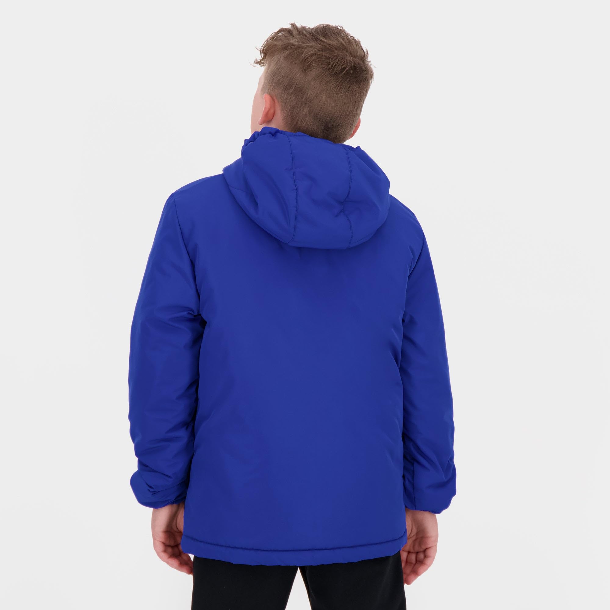 Le Coq Sportif - Ess Piumino Heavy N°1 - Caldo Idrorepellente Foderata con Cappuccio con Zip e Maniche Elastiche per Bambini - 14 Anni - Blu Elect