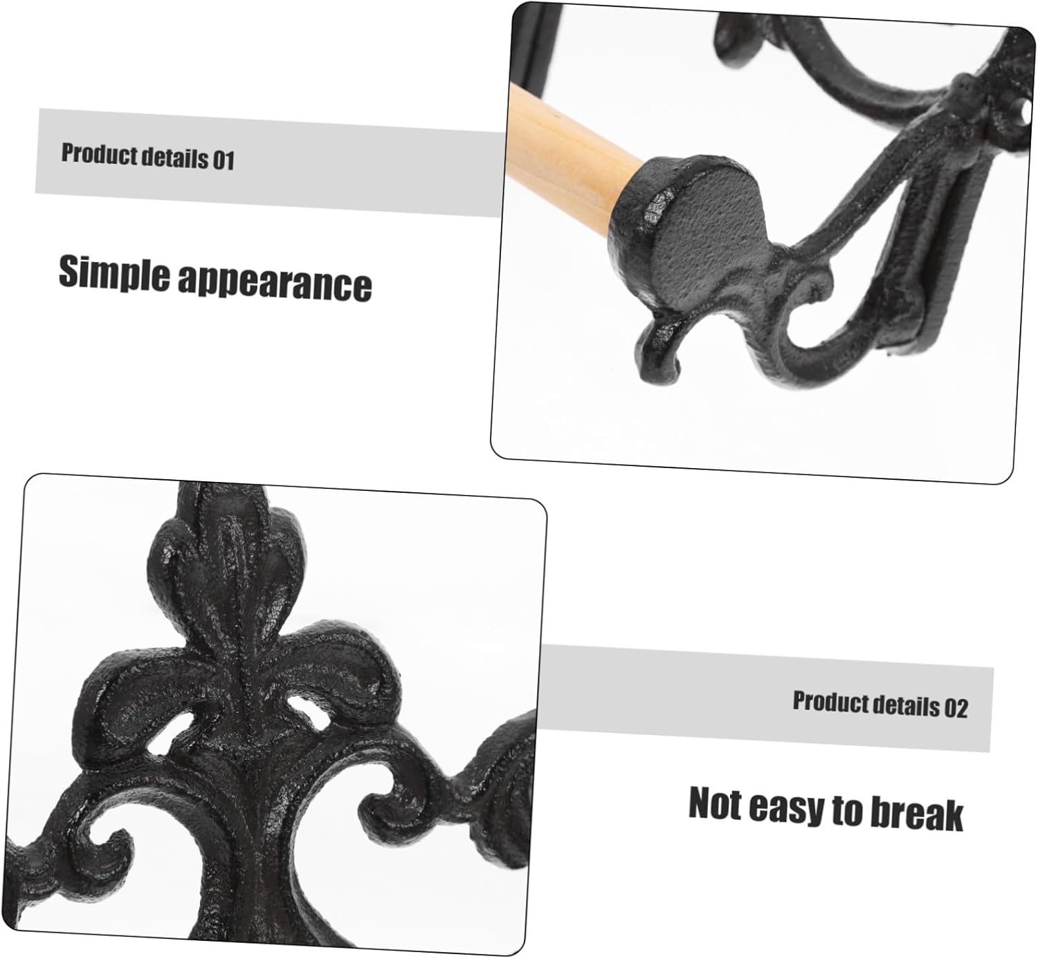 POPETPOP 2pcs Rustic Farmhouse Toilet Paper Holder Wall-Mounted Paper Towel Rack Easy Install Decor Bathroom Accessory