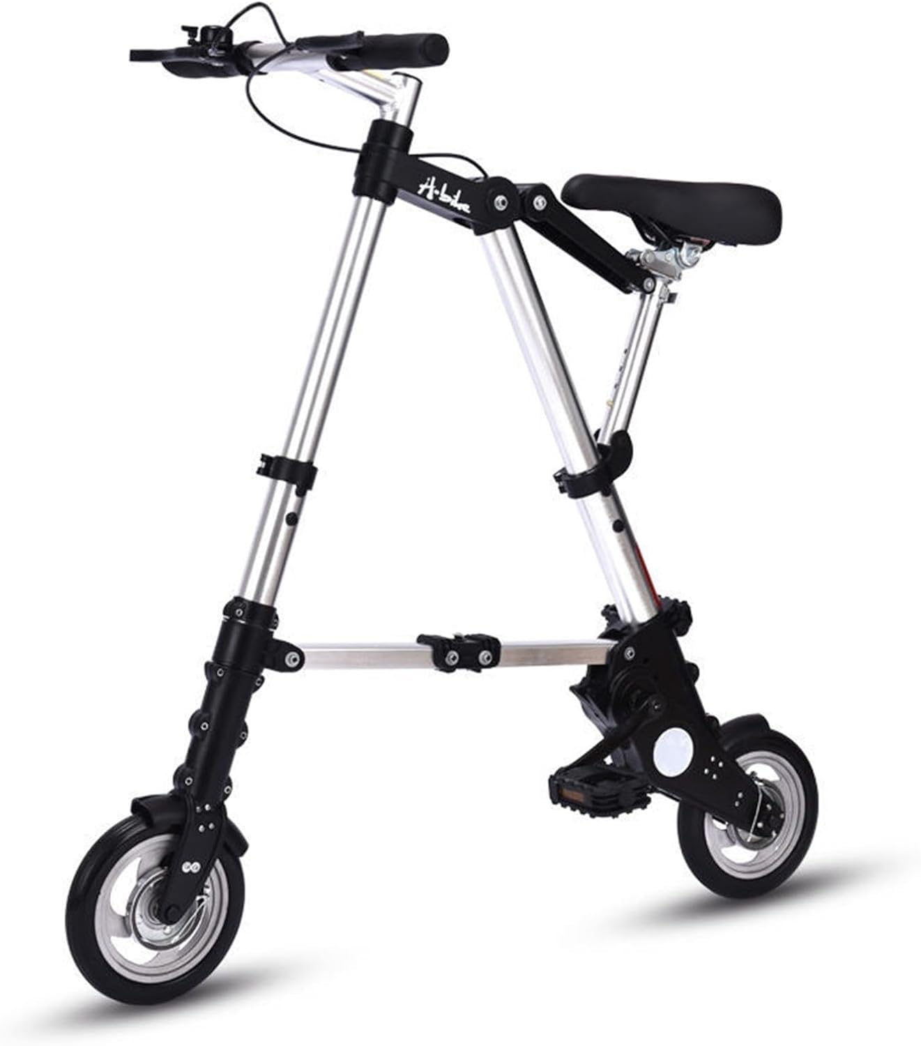 Mini Bicicleta Urbana con Sistema Plegado Rápido, Ruedas Aluminio 8 Pulgadas, Mini Bicicleta Portátil Ultraligera para Adultos C,8in