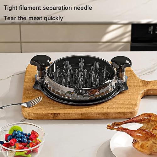 Chicken Shredder – Manual Meat Shredder Tool for Pulled Pork, Chicken, Beef – Hand-Powered Food Grinder kitchen appliances for Tacos, BBQ, Salads (WHITE)